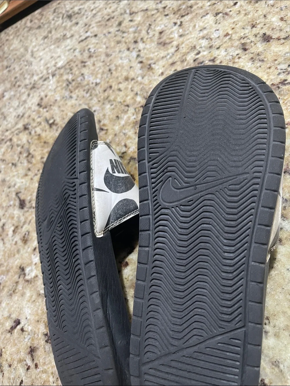 Nike Black & White Slide Sandals